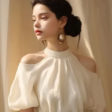 法式襯衫設計感一字領上衣夏季小衫